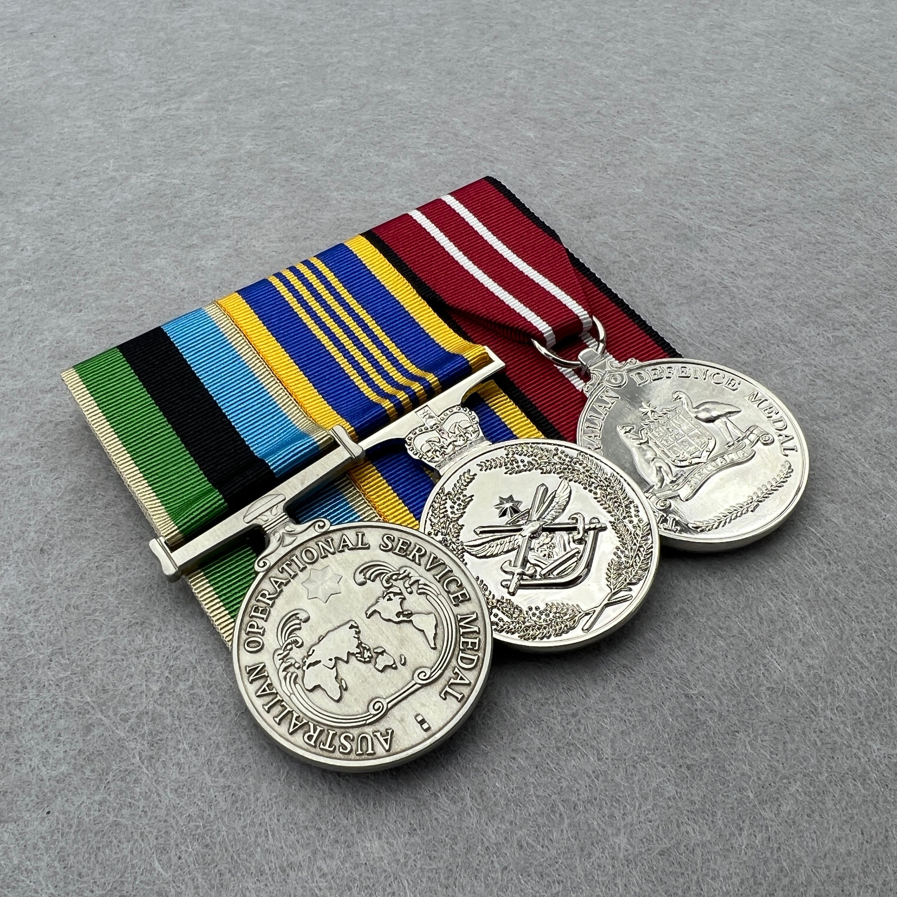 OSM Greater Middle East / Long Service Trio - Foxhole Medals