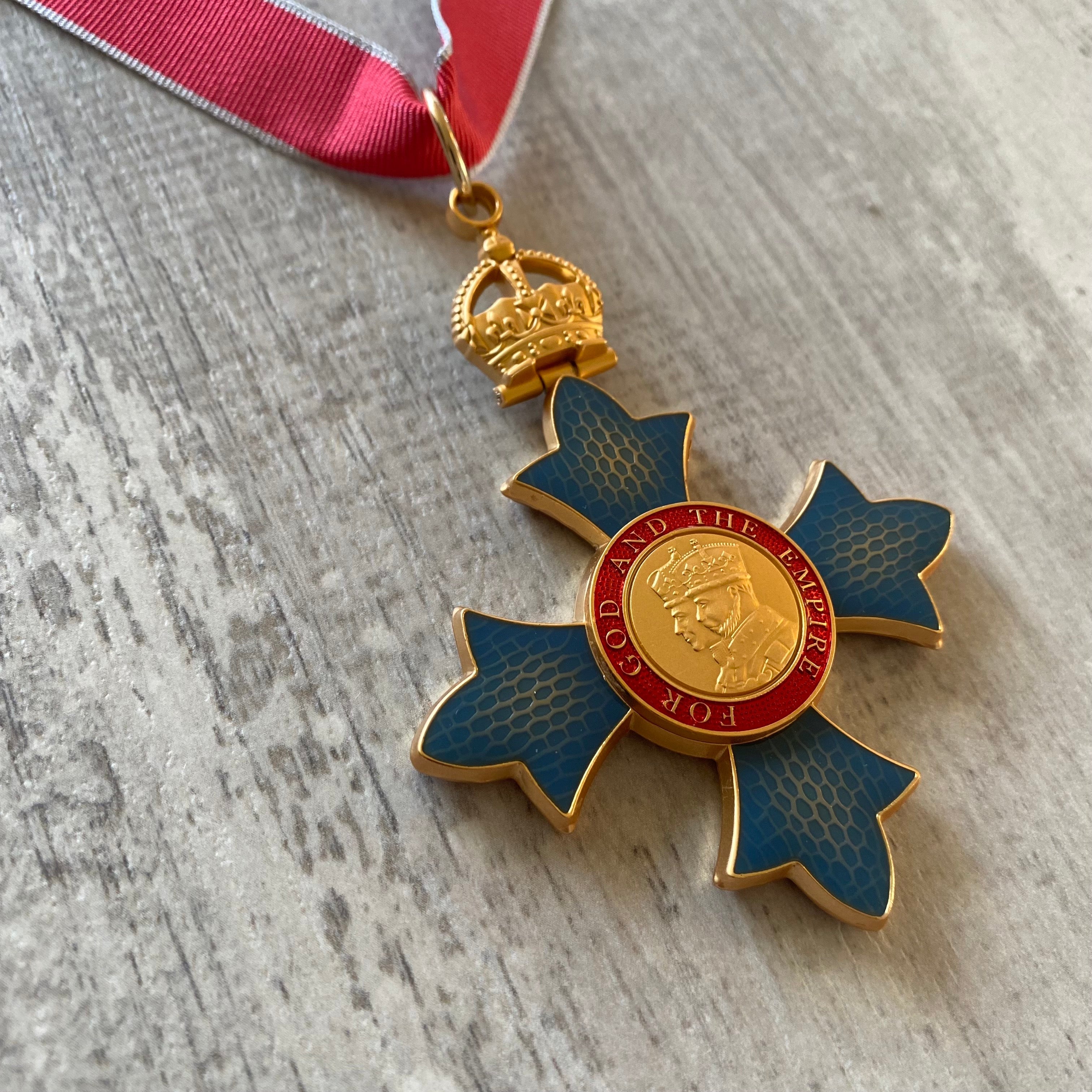 Full Size Replica CBE Medal - Order Of The British Empire, Civil Neck Ribbon