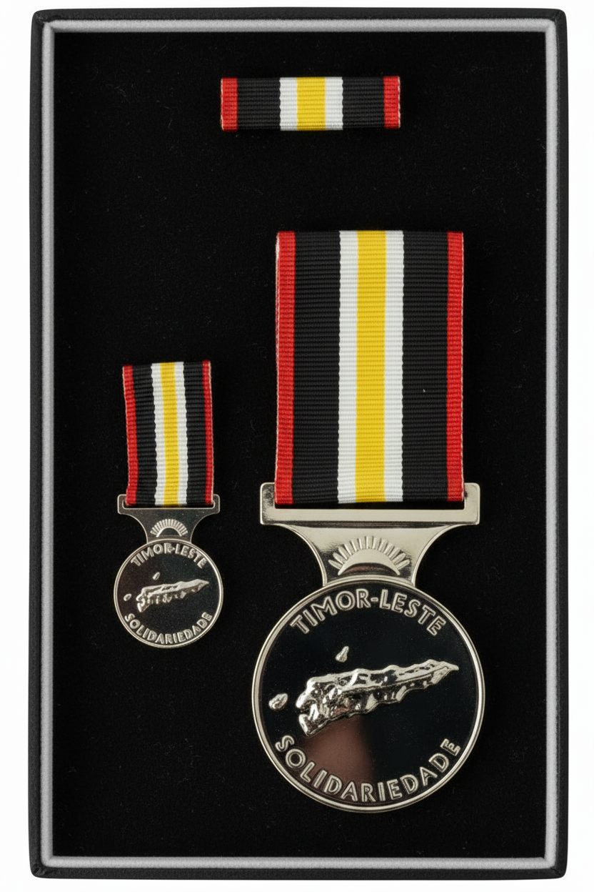 PRE-ORDER | TLSM SET | Timor Leste Solidarity Medal Presentation Set - Original Quality - Foxhole Medals