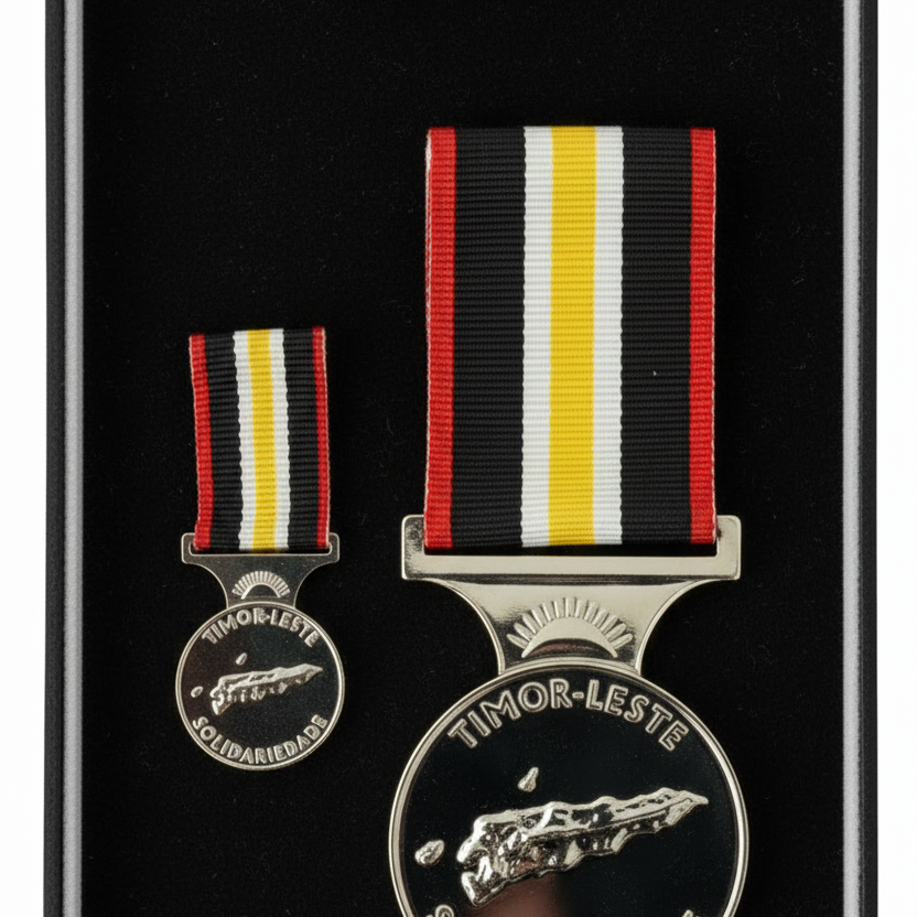 PRE-ORDER | TLSM SET | Timor Leste Solidarity Medal Presentation Set - Original Quality - Foxhole Medals