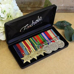 Cased WW2 Africa / Pacific / Defence Service Group - Foxhole Medals