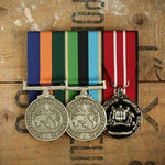 Double OSM / Service Trio-Popular Medal Groups-Foxhole Medals