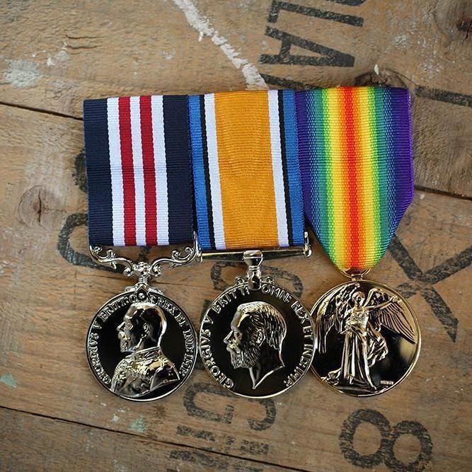 WW1 Duo with Military Medal - Foxhole Medals