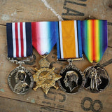 WW1 Trio with Military Medal-Popular Medal Groups-Foxhole Medals