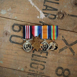 WW1 Trio with Military Medal - Foxhole Medals