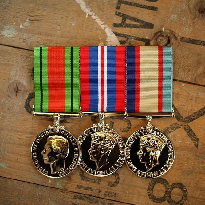 WW2 Defence Trio-Popular Medal Groups-Foxhole Medals